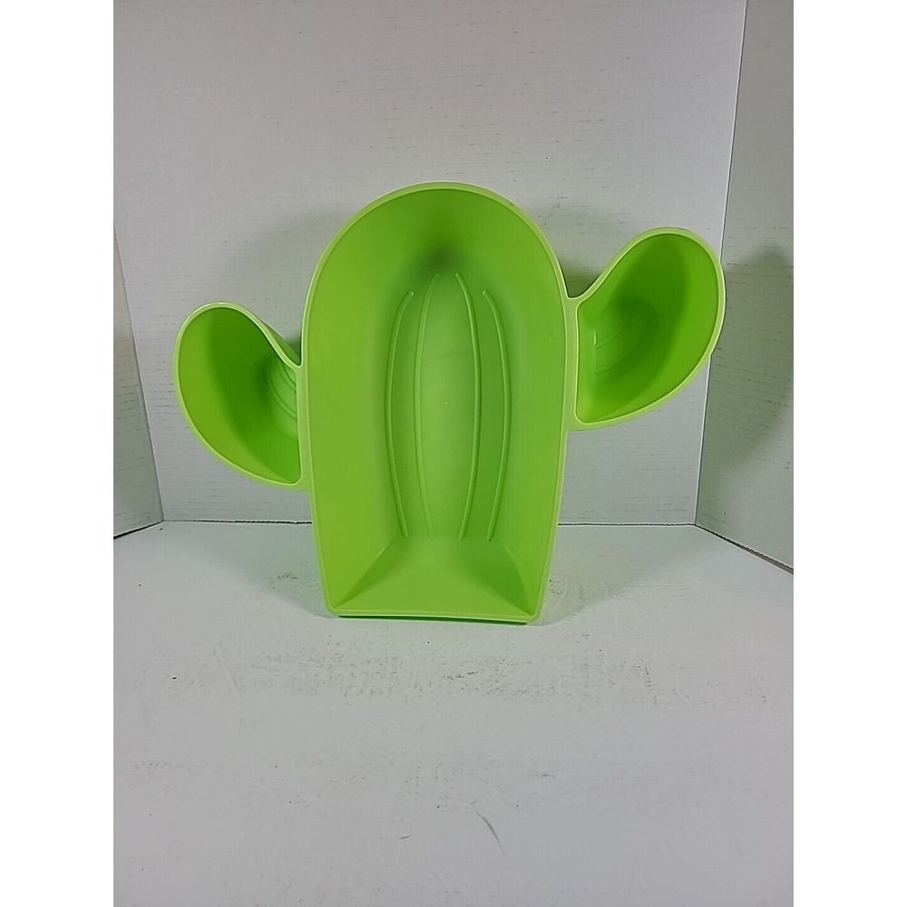 Target Bullseye Summer Plastic Cactus Chip & Dip‎ Serving Bowl Tray 13"L (NEW)